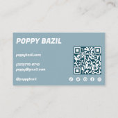 Carte De Visite Merci pour commander des icônes sociales QR Code b (Dos)