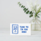 Carte De Visite Merci pour commander des icônes sociales QR Code L (Debout devant)