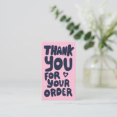 Carte De Visite Merci pour commander des icônes sociales QR Code M (Debout devant)