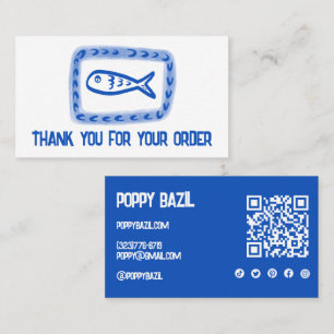 Carte De Visite Merci pour commander des icônes sociales QR Code m