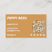 Carte De Visite Merci pour commander des icônes sociales QR Code N (Dos)