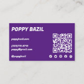 Carte De Visite Merci pour commander des icônes sociales QR Code p (Dos)