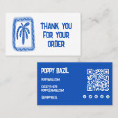 Carte De Visite Merci pour commander des icônes sociales QR Code P (Devant / Derrière)