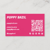 Carte De Visite Merci pour commander des icônes sociales QR Code r (Dos)