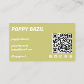 Carte De Visite Merci pour commander des icônes sociales QR Code S (Dos)