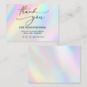 Carte De Visite merci pour les couleurs pastel (Devant / Derrière)