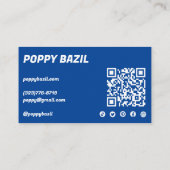 Carte De Visite Merci pour les marguerites de commande mignon code (Dos)