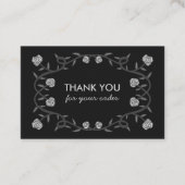 Carte De Visite MERCI pour ORDER Chic Elegant Rose Frame Gothique (Devant)