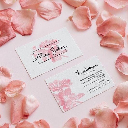 Carte De Visite Merci Pour Shopping Petite Marque