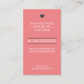 Carte De Visite Merci pour soutenir mon entreprise (Dos)