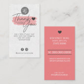 Carte De Visite Merci pour soutenir mon entreprise (Devant / Derrière)