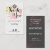 Carte De Visite Merci pour soutenir mon entreprise (Devant / Derrière)