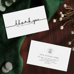Carte De Visite Merci pour votre achat Ajoutez votre logo