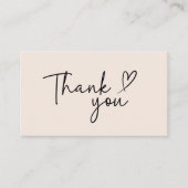 Carte De Visite Merci pour votre achat / commande (Devant)