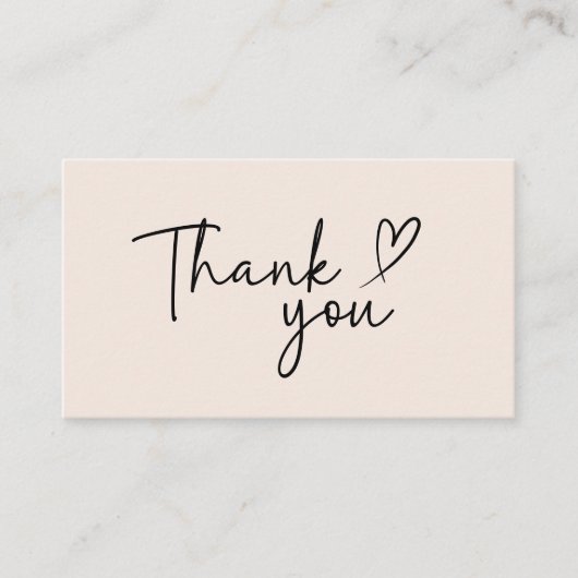 Carte De Visite Merci pour votre achat / commande (Devant)