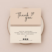 Carte De Visite Merci pour votre achat / commande