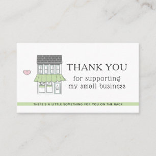 Carte De Visite Merci pour votre code de coupon d'affaires Boutiqu