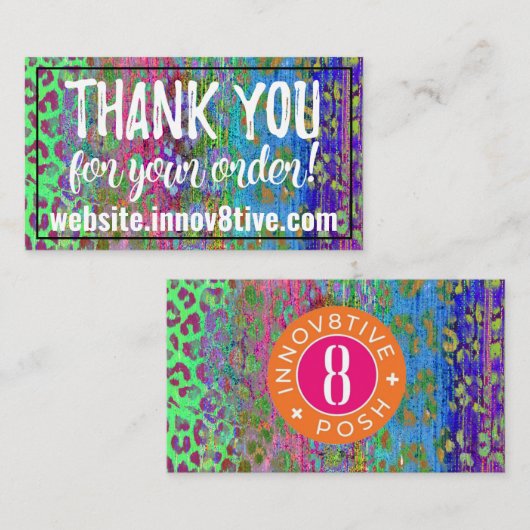 Carte De Visite Merci pour votre commande (Devant / Derrière)