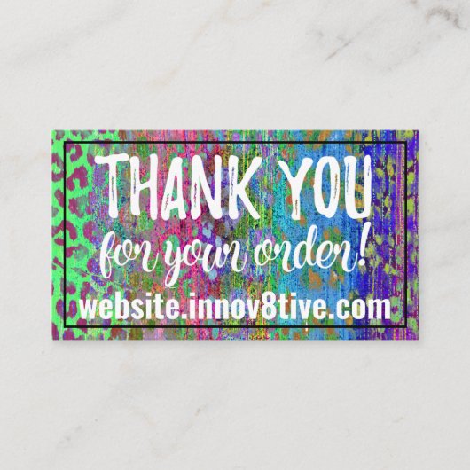 Carte De Visite Merci pour votre commande (Devant)