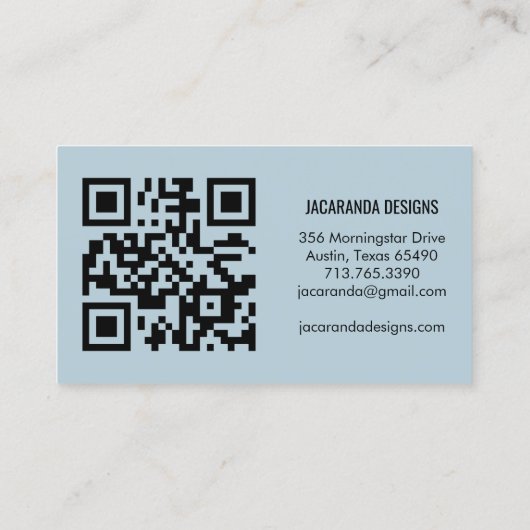Carte De Visite Merci pour votre commande CODE RABAIS Code QR (Dos)