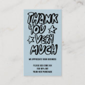 Carte De Visite Merci pour votre commande CODE RABAIS Code QR (Devant)