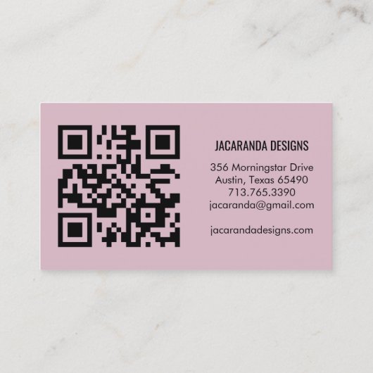 Carte De Visite Merci pour votre commande CODE RABAIS Code QR (Dos)