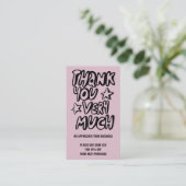 Carte De Visite Merci pour votre commande CODE RABAIS Code QR (Debout devant)