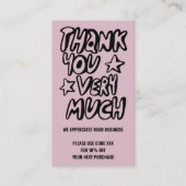 Carte De Visite Merci pour votre commande CODE RABAIS Code QR (Devant)