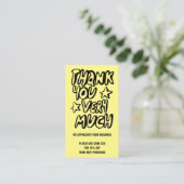 Carte De Visite Merci pour votre commande CODE RABAIS Code QR (Debout devant)