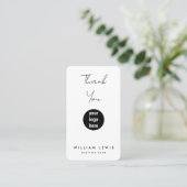 Carte De Visite Merci pour votre commande et les icônes de médias  (Debout devant)