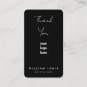 Carte De Visite Merci pour votre commande et les icônes de médias  (Devant)