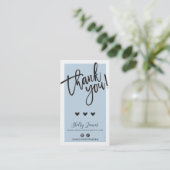 Carte De Visite MERCI POUR VOTRE COMMANDE insérer classe bébé bleu (Debout devant)