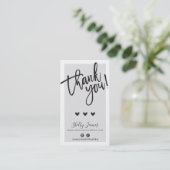 Carte De Visite MERCI POUR VOTRE COMMANDE insérer gris clair class (Debout devant)