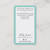 Carte De Visite MERCI POUR VOTRE COMMANDE insérer moderne MINT VER (Dos)