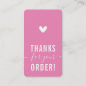 Carte De Visite MERCI POUR VOTRE COMMANDE insérez le ROSE-CANDY mo (Devant)