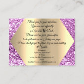 Carte De Visite Merci Pour Votre Commande Logo Or (Dos)