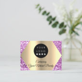 Carte De Visite Merci Pour Votre Commande Logo Or (Debout devant)