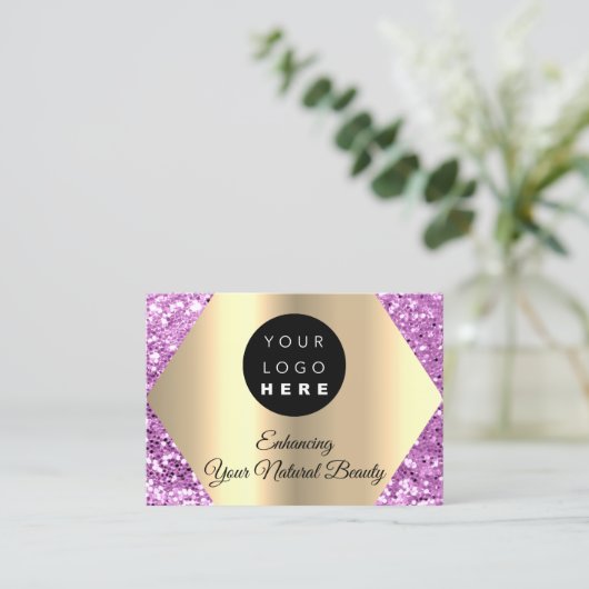 Carte De Visite Merci Pour Votre Commande Logo Or (Debout devant)