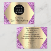 Carte De Visite Merci Pour Votre Commande Logo Or (Devant / Derrière)