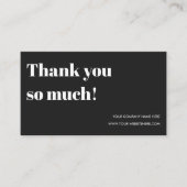 Carte De Visite Merci Pour Votre Commande, Personnaliser Petites E (Devant)