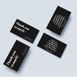 Carte De Visite Merci Pour Votre Commande, Personnaliser Petites E