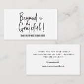 Carte De Visite Merci pour votre commande petite marque (Devant / Derrière)