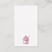 Carte De Visite Merci Pour Votre Commande Polka Dot Cake Baker (Dos)