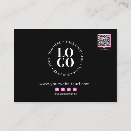 Carte De Visite Merci Pour Votre Commande Remise Client (Dos)