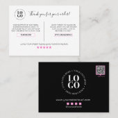 Carte De Visite Merci Pour Votre Commande Remise Client (Devant / Derrière)