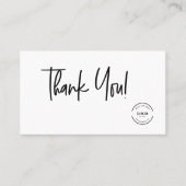 Carte De Visite Merci pour votre commande Texte personnalisable So (Devant)