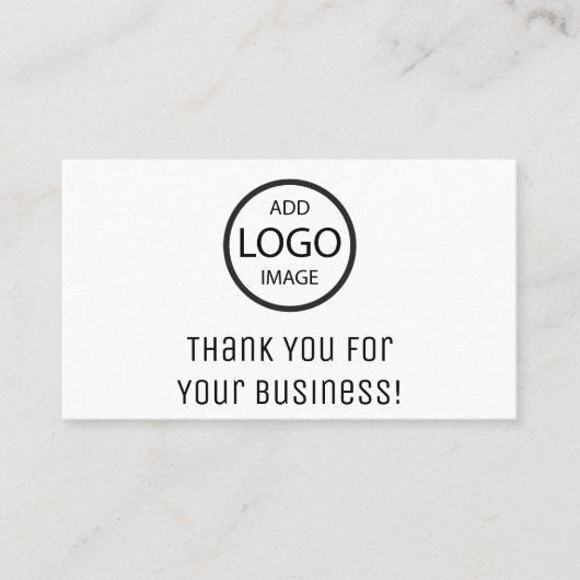 Carte De Visite Merci Pour Votre Entreprise (Devant)