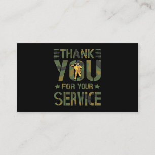 Carte De Visite Merci pour votre soldat militaire drawin