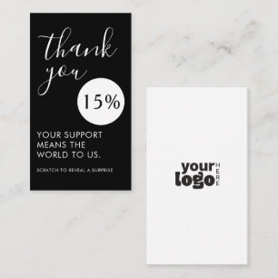 Carte De Visite Merci pour votre soutien Bon de réduction