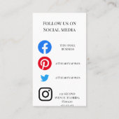 Carte De Visite Merci professionnel pour votre commande de remerci (Dos)